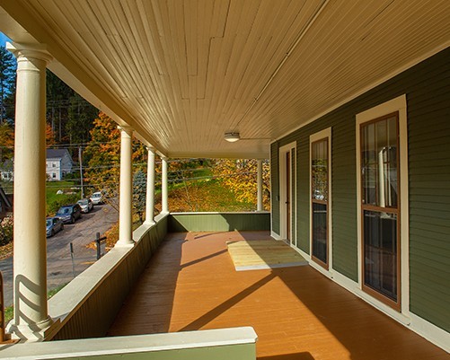 downstreet winooski river apartments porch