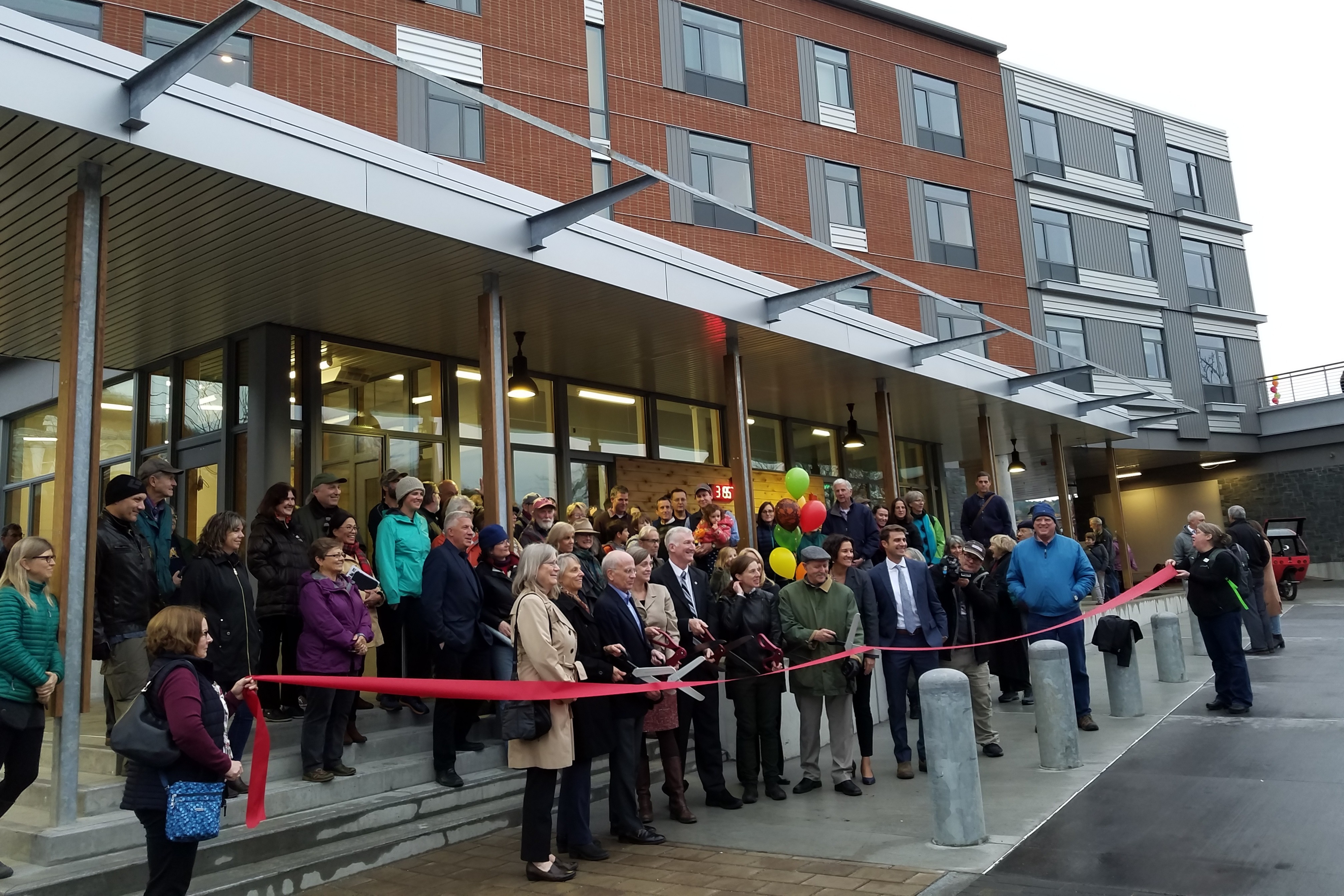 Formal ribbon cutting for Taylor Street Transit